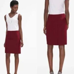 MM LAFLEUR Noho Lined Pencil Skirt in Cranberry Red NWOT